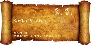 Kafka Vivien névjegykártya